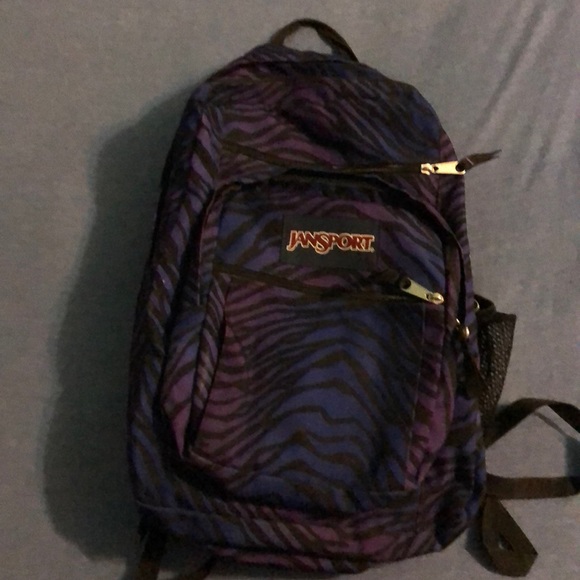 Jansport Handbags - Jansport Purple and Blue Tiger Backpack